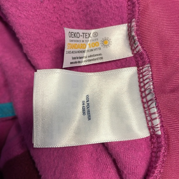 Land's End Women’s Snap Neck Pullover Heritage Fleece Pink and Purple - Picture 6 of 6